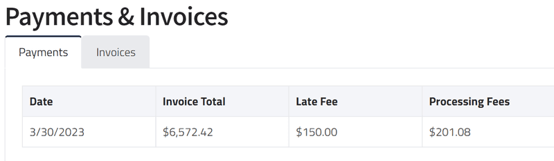 Payout Report Payments and Invoices